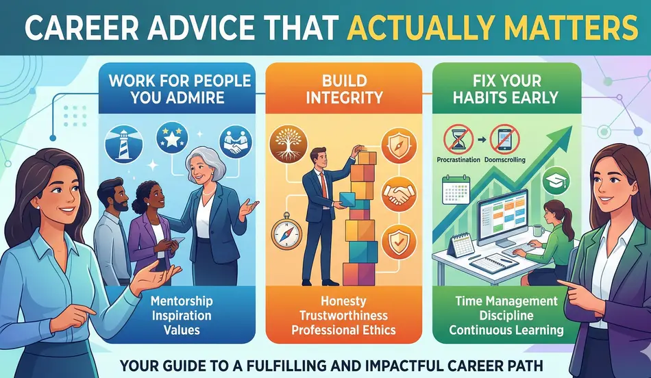 Career Advice That Actually Matters Work for People You Admire, Build Integrity, and Fix Your Habits Early